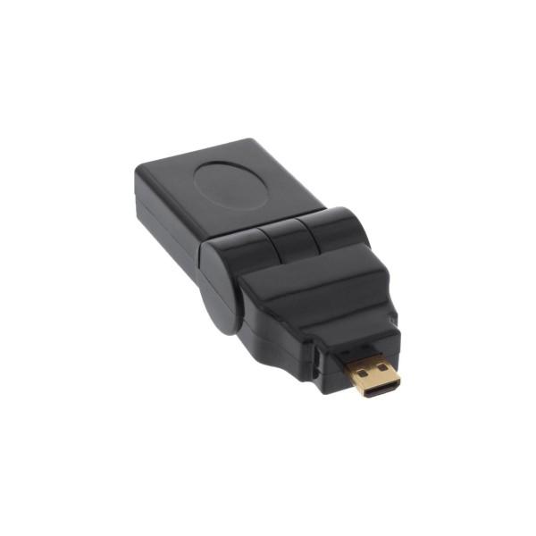 InLine® HDMI Adapter, HDMI A Buchse auf Micro HDMI D Stecker, flexibel, 4K2K kompatibel, vergoldete
