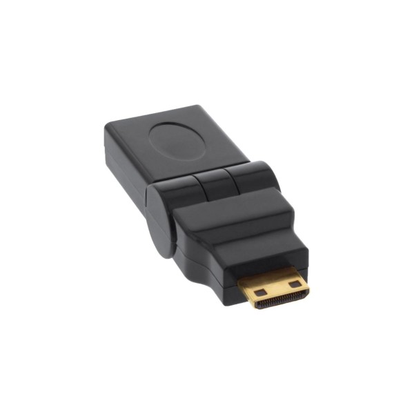 InLine® HDMI Adapter, HDMI A Buchse auf Mini HDMI C Stecker, flexibel, 4K2K kompatibel, vergoldete K